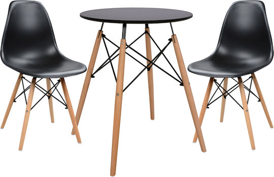 Twist Kitchen Table with 2 Chairs 60x60cm