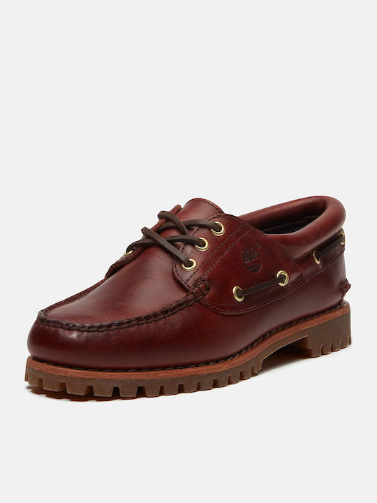 Leather Women's Boat Shoes in Brown Colour