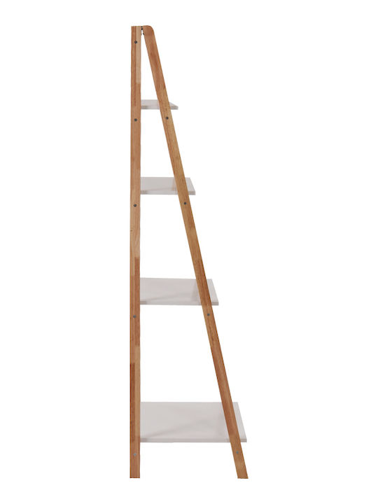 Pakketo Benwen Floor Bathroom Shelf Wooden 42x34.5x140cm White