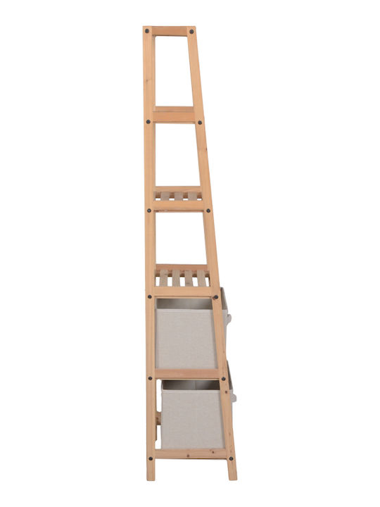 Pakketo Wolen Επιδαπέδια Ραφιέρα Μπάνιου Ξύλινη 42x27.5x139cm Μπεζ