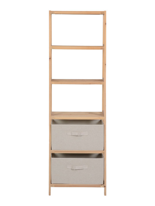 Pakketo Wolen Επιδαπέδια Ραφιέρα Μπάνιου Ξύλινη 42x27.5x139cm Μπεζ