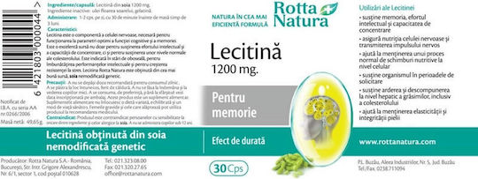 Rotta Natura Lecithin 1200mg 30 Capsules