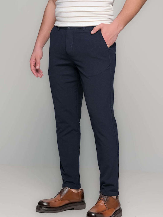Herrenhosen Elastisches Gerade Bein Blau