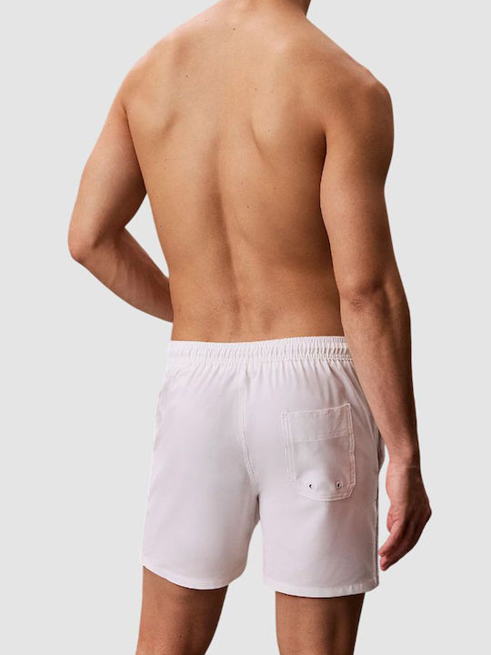 Medium Drawstring Мъжки Бански Плувни Шорти Бял