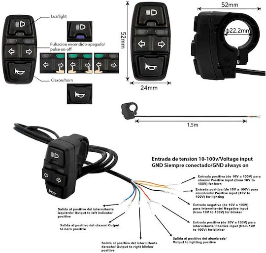 Button Panel Bsk321 Flash Light Horn Plug Sm 1