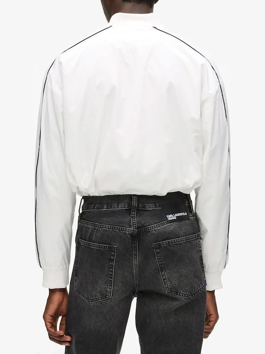 Karl Lagerfeld Bomber Jacket White