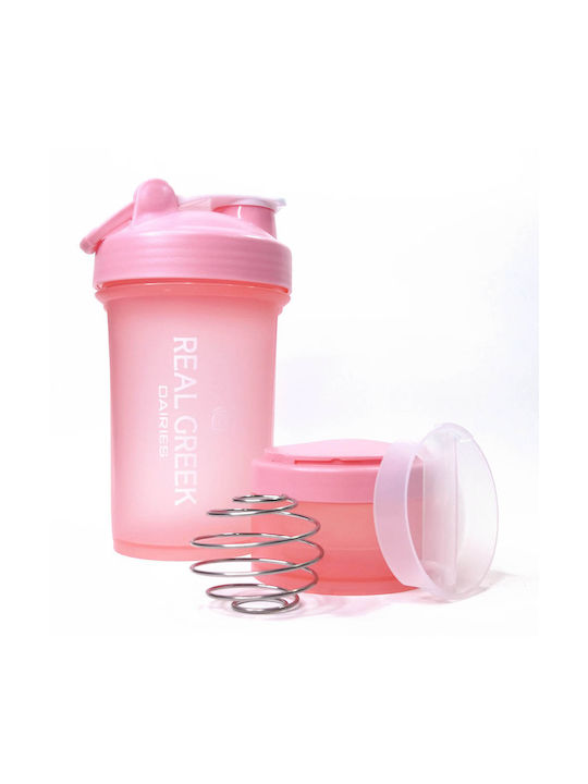 Real Greek Dairies Shaker Πρωτεΐνης 500ml Πλαστικό Ροζ