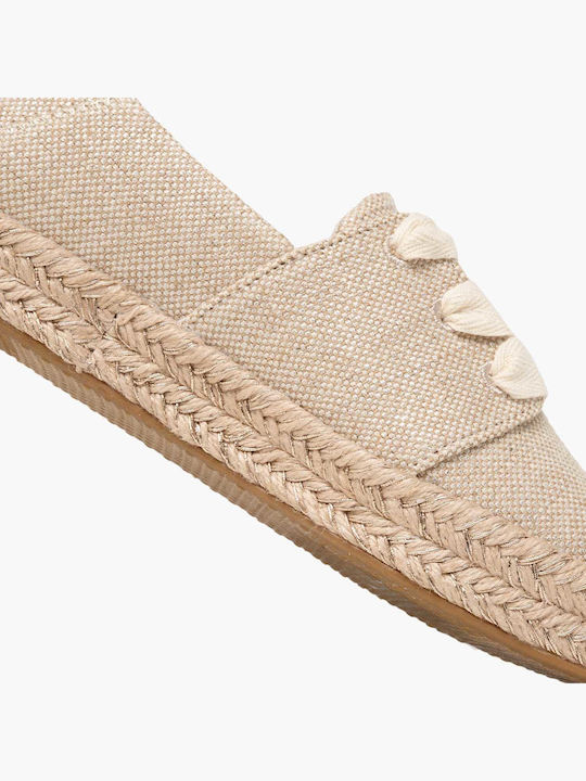 Fabric Women's Espadrilles in Beige Colour
