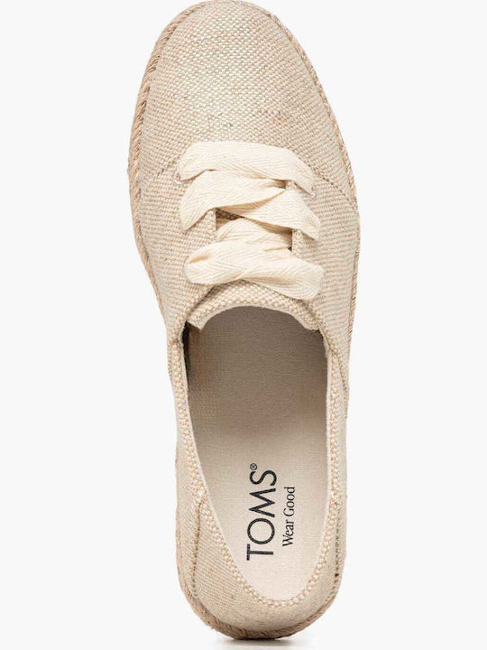 Fabric Women's Espadrilles in Beige Colour