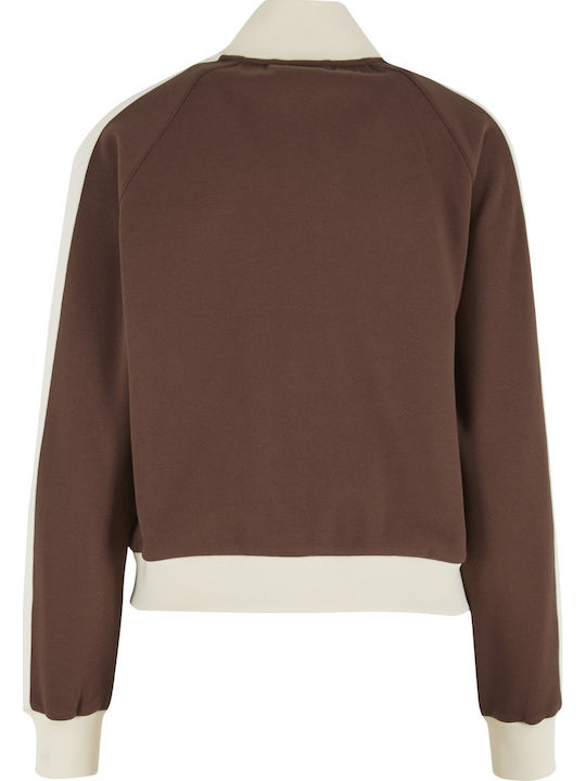 Signature Women's Sweatshirt Cardigan Brown