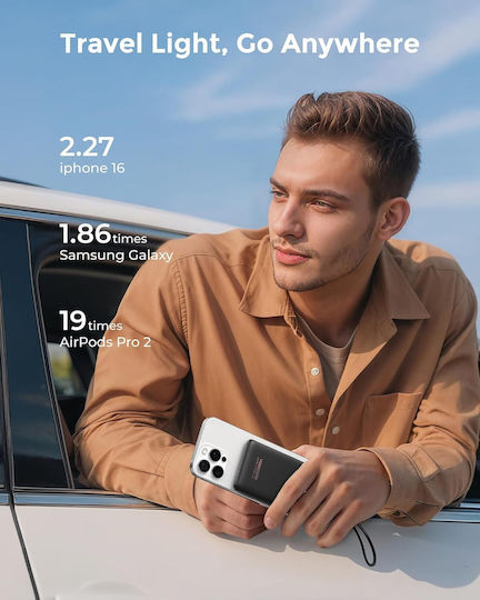 Veektomx VT103 Power Bank 10000mAh 22.5W με Θύρα USB-A και Θύρα USB-C Schnellladung Μαύρο