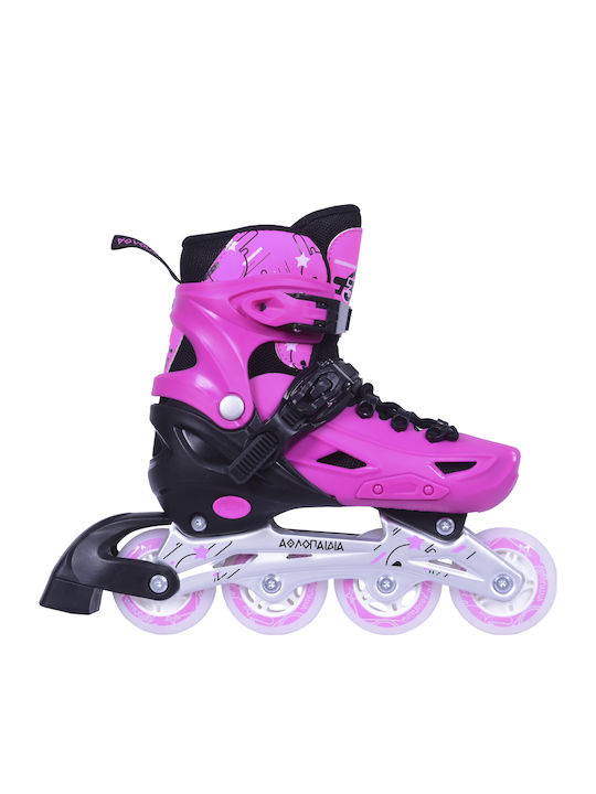 Αθλοπαιδιά Roller Inline Αυξομειούμενα Rollers Ροζ Παιδικά Αθλοπαιδιά Roller Inline Αυξομειούμενα Rollers Ροζ Παιδικά