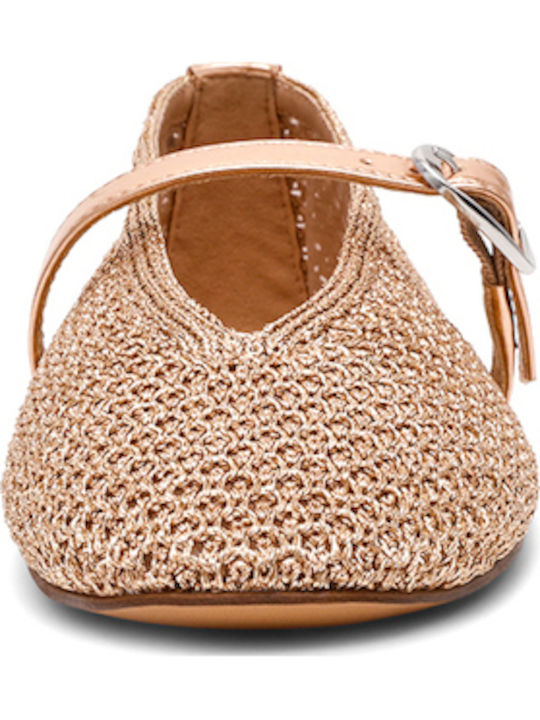 Women's Ballerina Shoes in Rose Gold Color