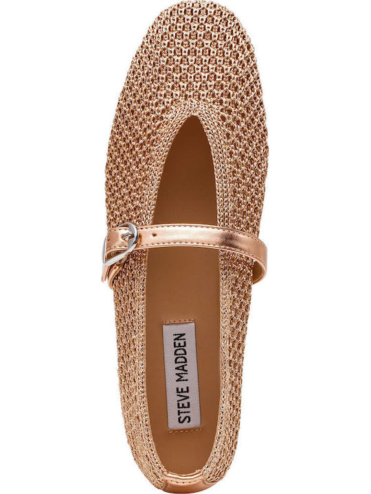 Women's Ballerina Shoes in Rose Gold Color