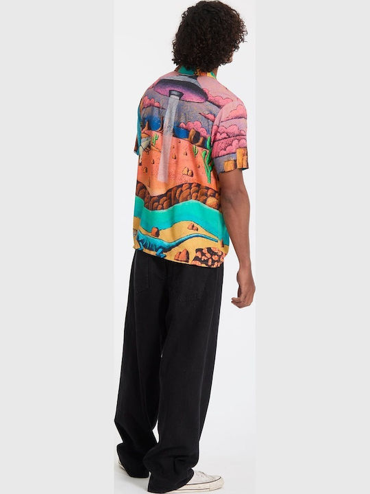 Mickey Mason Camasa Barbat Mâneca Scurtă Multicolor