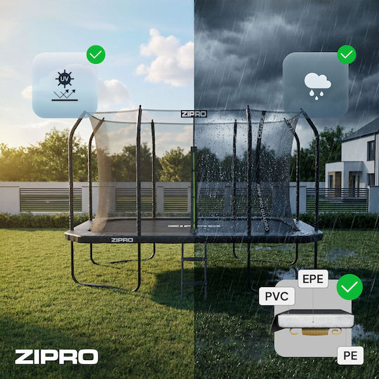 Zipro Jumppro Quadro Trampolines Outdoor 366x244cm