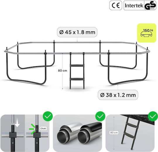 Zipro Jumppro Quadro Trampolines Outdoor 366x244cm