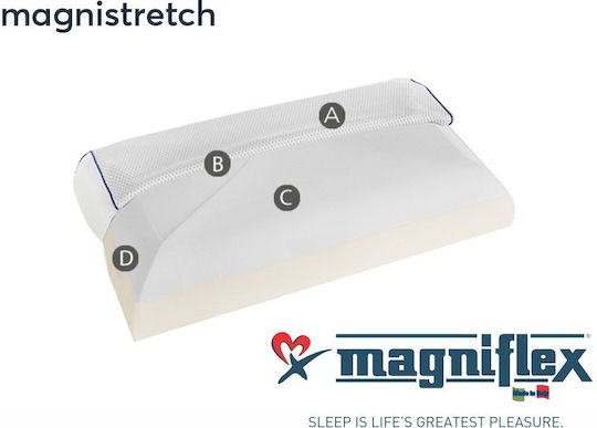 Magniflex Magnistretch Bed Pillow Memory Foam Anatomic 72x42x10cm