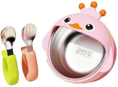Alista Home Silicone Gray Feeding Set 3pcs