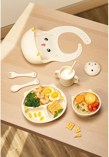 Alista Home Set De Masă Din Silicon Bej 6 Piese Pentru 12+ Luni