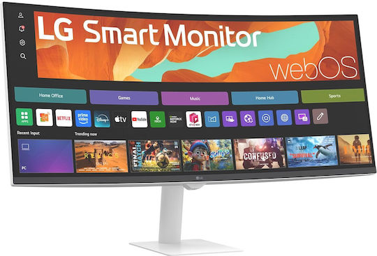 LG 34U601SA-W Ultrawide VA HDR Curved Smart Monitor 34" QHD 3440x1440 με Χρόνο Απόκρισης 5ms GTG