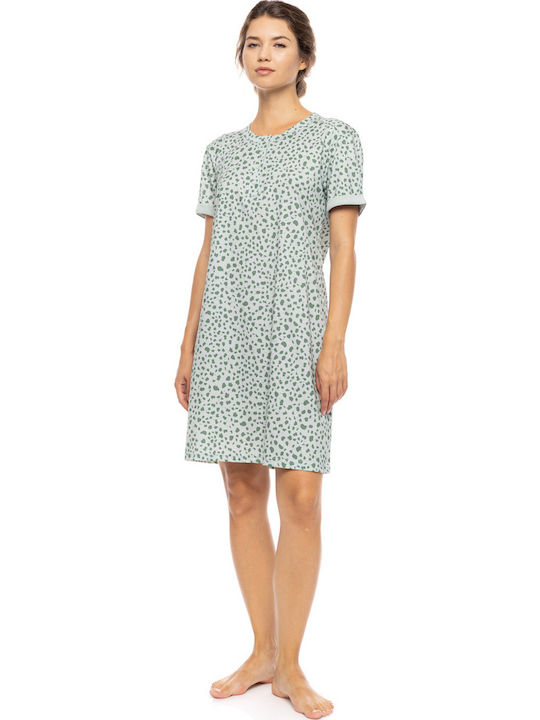 Pink Label Sommerliches Damen-Nachthemd Jade Leo