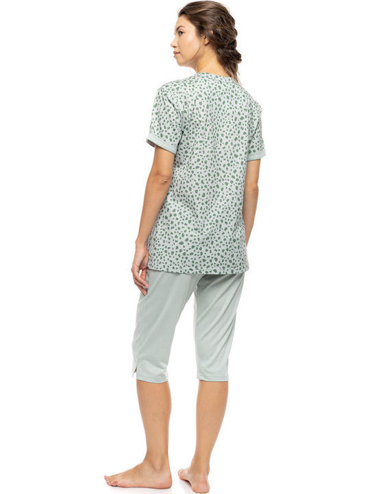 Pink Label Sommerliches Damen-Set Schlafanzug Jade Leo