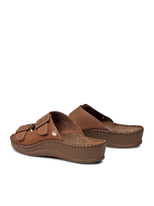 Anatomic Summer Women's Platform Slippers Style Brown