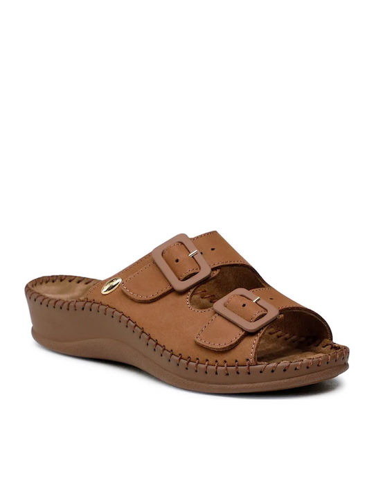 Anatomic Summer Women's Platform Slippers Style Brown