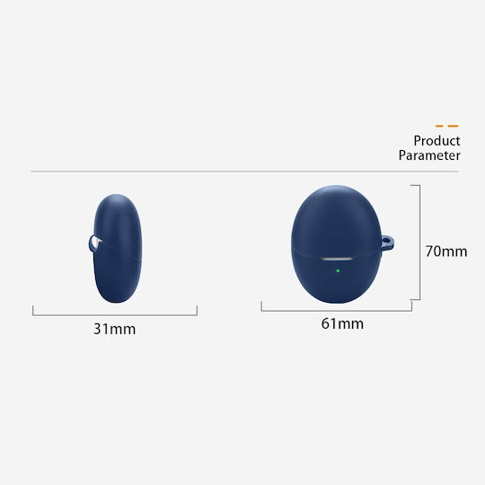 Θήκη Σιλικόνης με Γάντζο σε Λευκό χρώμα για Huawei FreeBuds 6