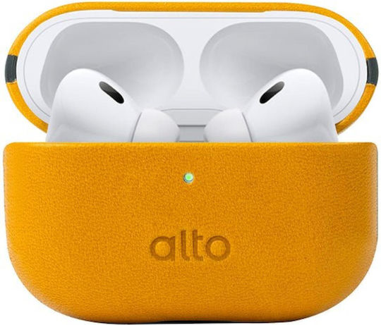 Alto Θήκη Δερμάτινη με Γάντζο σε Καφέ χρώμα για Apple AirPods Pro 2