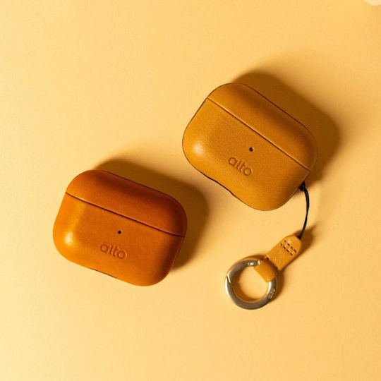Alto Θήκη Δερμάτινη με Γάντζο σε Καφέ χρώμα για Apple AirPods Pro 2