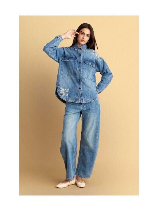 Low Rise Women's Jean Pants in Loose Fit