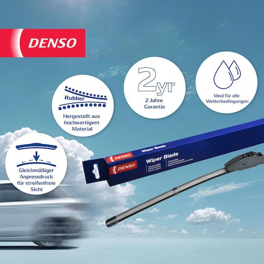 Denso Autoscheibenwischer Flacher Wischerblatt U-Haken Lhd 550mm Linke Gelenklose Spoiler 22 Zoll 136g
