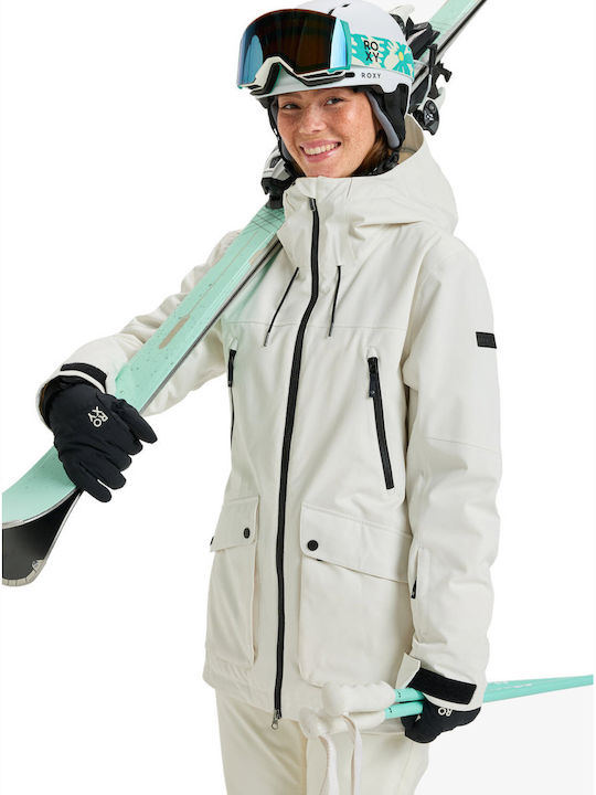 Roxy Stated ERJTJ03515-WCF0 Frauen Jacke aus für Ski & Snowboard Weiß