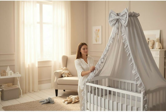 MimiNu Plasă de țânțari Pentru Patut Din bumbac Gri 210x145cm