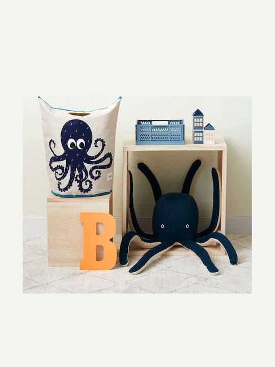 3 Sprouts Детска кошница за играчки Octopus Тъмносин 50x29x57см 1бр