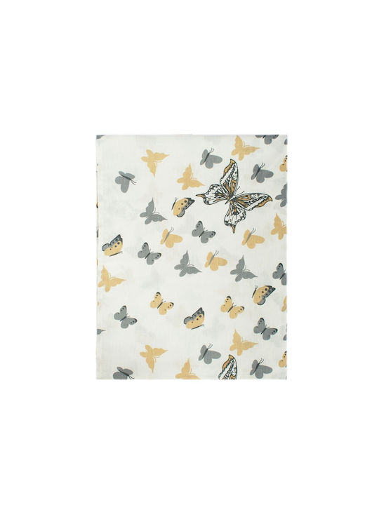 Dimcol Set Cearceafuri Single Din Bumbac Butterfly Bej 160x240cm 3 Bucăți