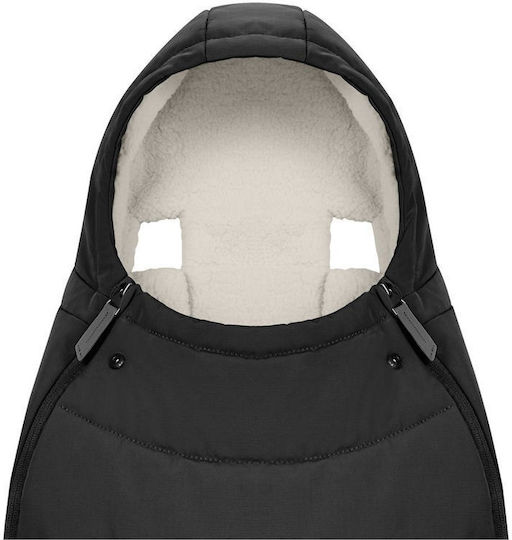 Cybex Platinum Stroller Footmuff Waterproof Sepia Black With Fleece Lining