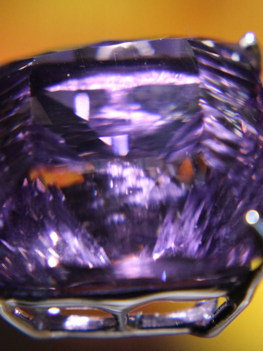 925 Сребърна Висулка Натурален 51ct Аметист Впечатляващ