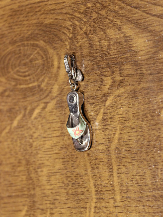 925 Silver Italian Enamel Charm Pendant Shoe 925 Silver Italian Enamel Charm Pendant Shoe
