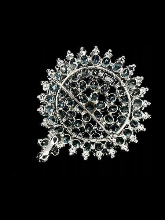 Pendant Brooch Natural Zircons Certificate