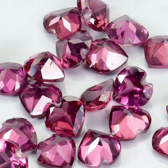 Родолит Гранат Натурални Камъни 5.76ct 20 Броя Сърцевидно Рязане