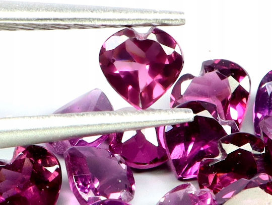 Rhodolite Granat Natürliche Steine 16 Stück Herzschliff 4.18ct