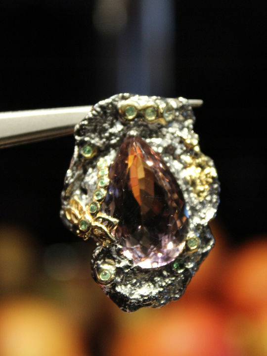 Silber Anhänger Ametrin Diopsiden