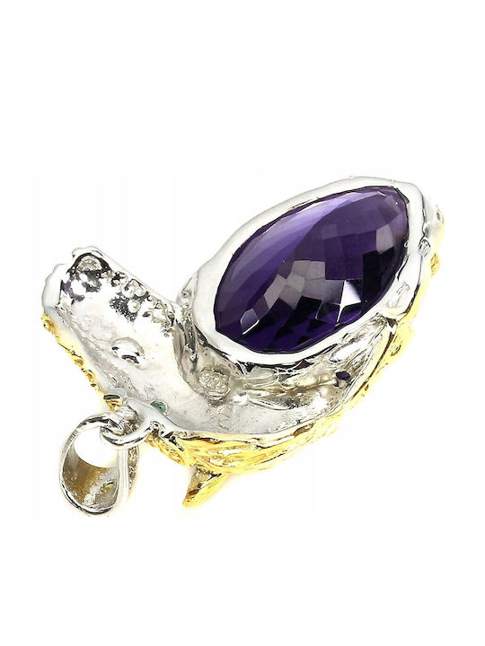 925 Pendant Natural 23.91ct Amethyst Sapphire Horse 925 Pendant Natural 23.91ct Amethyst Sapphire Horse