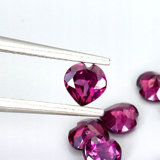 Rhodolite Granat Natürliche Steine 16 Stück Herzschliff 4,2ct