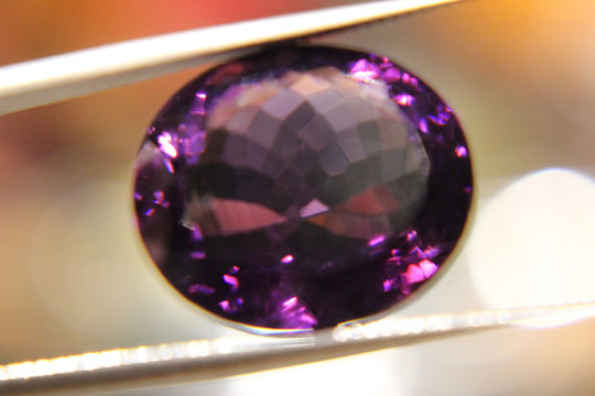 Songea Damenring mit Amethyst Natürliche Art der Steine 22.55ct