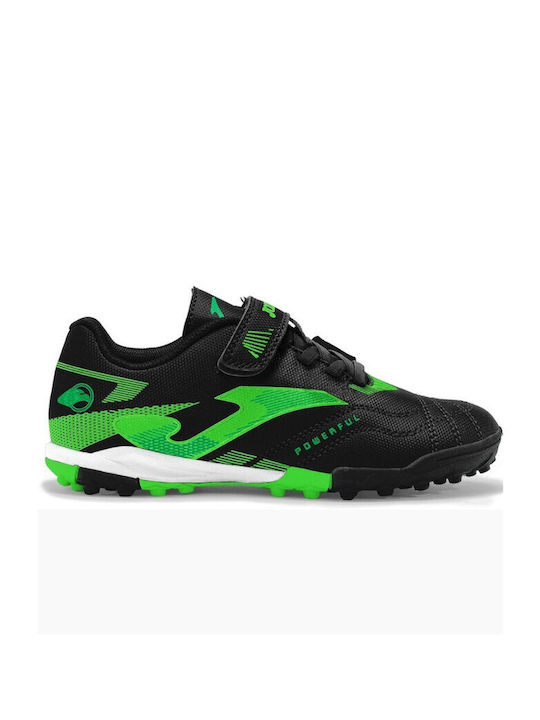 Powerful Jr TF Kids Soccer Cleats With Turf Black