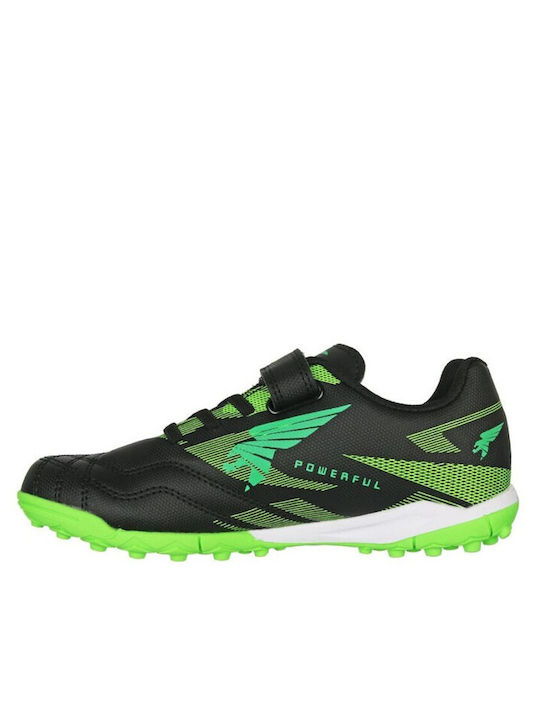 Powerful Jr TF Kids Soccer Cleats With Turf Black